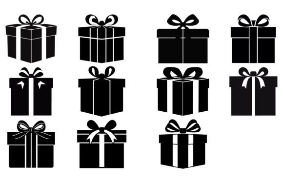 Download Present Silhouettes, Present Gift Box - Silhouette Collection