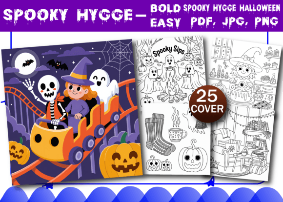 Download Spooky Hygge Halloween Coloring Pages - Spooky Collection