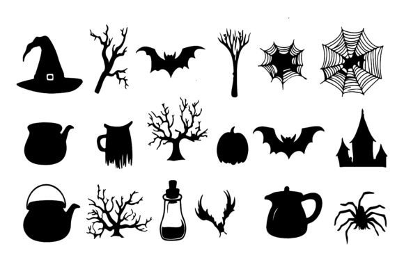 Download Spooky Silhouette Vector Element Set - Silhouette Collection