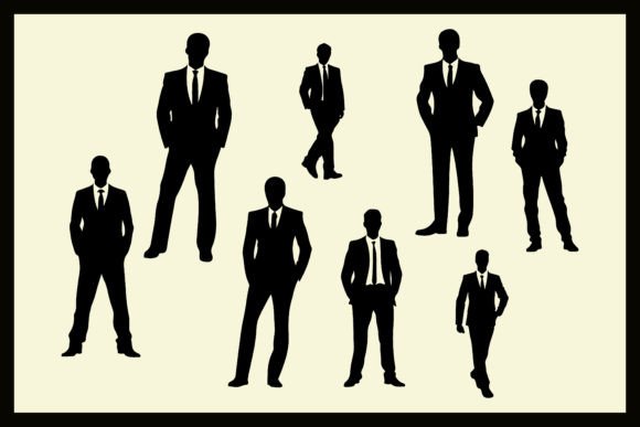 Download Corporate Men Silhouettes Vector Clipart - Silhouette Collection
