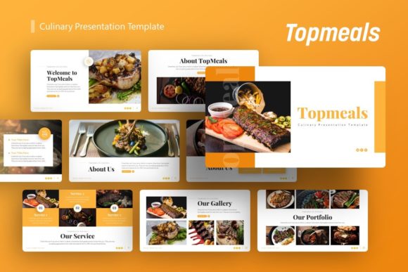 Download Presentation Template -  Topmeals - Present Collection