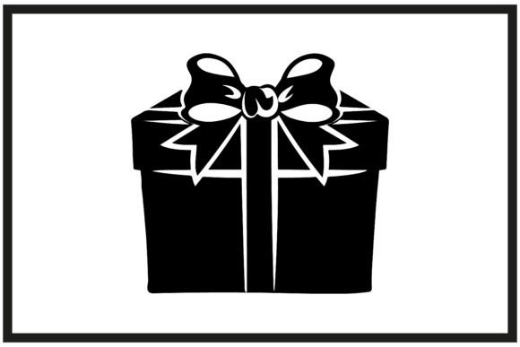 Download Birthday Present with Bow Silhouette - Silhouette Collection