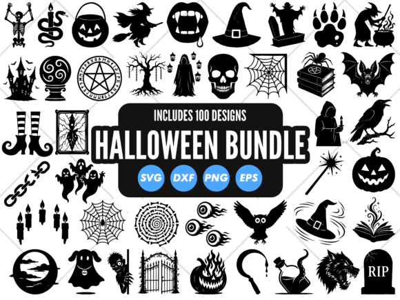 Download Halloween Silhouette SVG Mega Bundle - Silhouette Collection