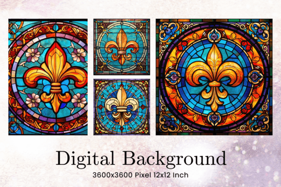 Download Mardi Gras Stained Glass Background - Premium Resources
