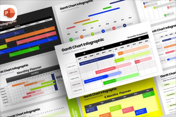 Download Gantt Chart Infographic Presentation - Present Collection