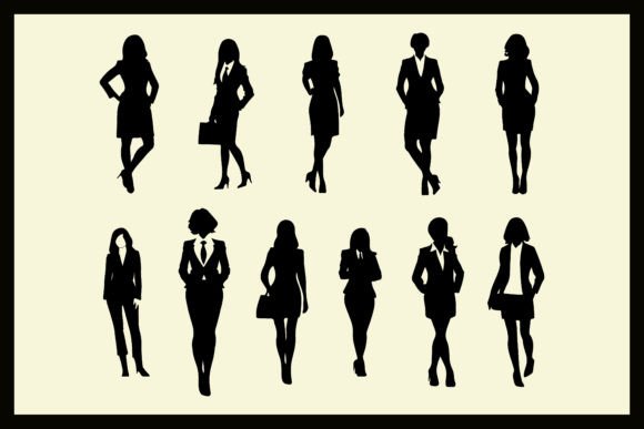 Download Corporate Women Silhouettes Clipart - Silhouette Collection