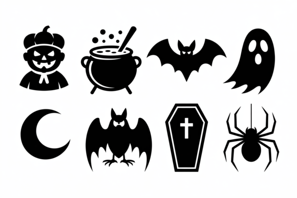 Download Halloween Icon Set Spooky Silhouettes - Silhouette Collection