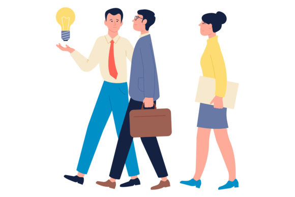 Download Corporate Worker Present Idea to Office - Present Collection