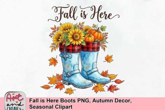 Download Fall is Here Boots PNG, Autumn Decor, Seasonal Clipart - Premium Resources