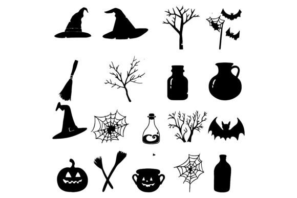 Download Spooky Silhouette Vector Element Set - Silhouette Collection