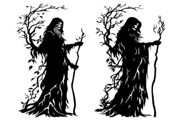 Download Undead Lich Silhouette Black - Silhouette Collection