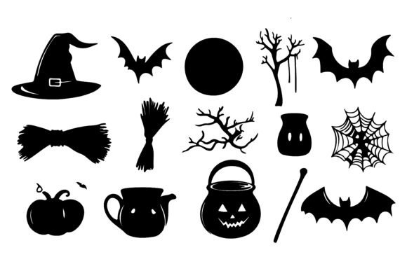 Download Spooky Silhouette Vector Element Set - Silhouette Collection
