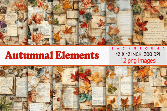 Download Vintage Autumnal Elements Junk Journal - Autumnal elements Collection