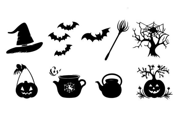 Download Spooky Silhouette Vector Element Set - Silhouette Collection
