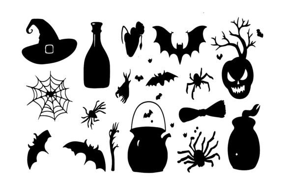Download Spooky Silhouette Vector Element Set - Silhouette Collection